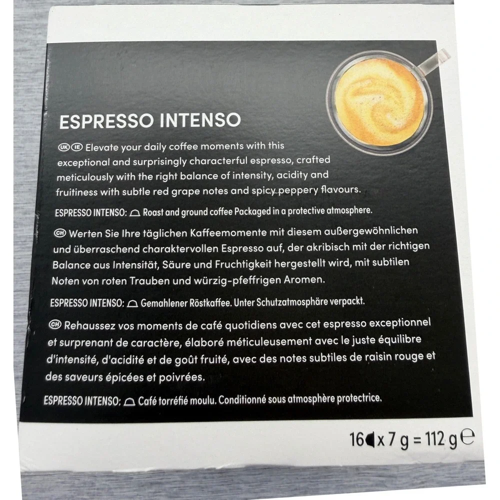Nescafe Dolce Gusto Espresso Intenso 16 Coffee Pods Intensity 7 Full-Bodied 112g